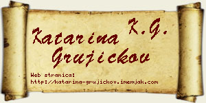 Katarina Grujičkov vizit kartica
